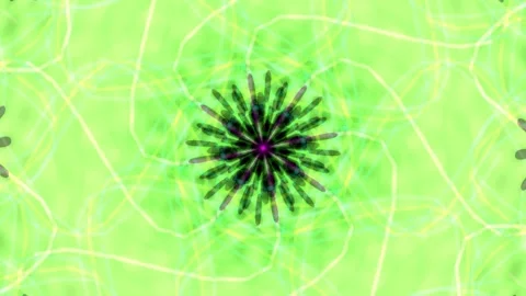 Vibrant fractal geometric background pattern in pink and yellow tones Stock Footage 337561980