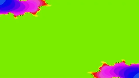 Vibrant Fractal Pattern: Abstract Geometric Background with Magenta and Green Stock Footage 331356600