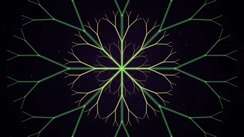 Vibrant Fractal Pattern Loop Background 4k Vidéo 337401221
