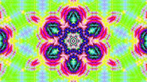 Vibrant fractal pattern radiates from central core Stock Illustration