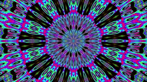 Vibrant fractal patterns pulse across the screen Stock Footage 330738651