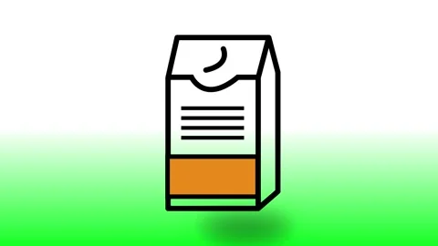 Vibrant Fruit Juice Packet Icon Animation – Dynamic Add Visual. Stock Footage 282576849