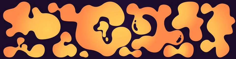 Vibrant funky liquid shape with gradient Stock Illustration