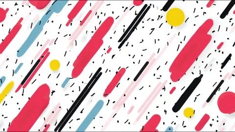 Vibrant funky paint strokes abstract animated art background Stock Footage 315308043