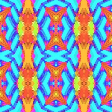 Vibrant futuristic abstract geometric pattern. Stock Illustration