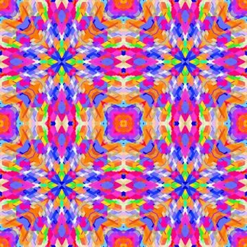 Vibrant futuristic abstract geometric pattern. Stock Illustration