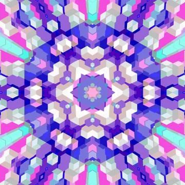 Vibrant futuristic abstract geometric pattern. Stock-Illustration