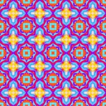 Vibrant futuristic abstract geometric pattern. Stock Illustration