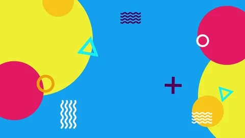 Vibrant Geometric Abstract Art With Bold Shapes and Playful Colors Видео 341927041