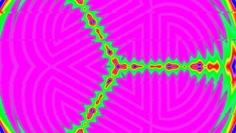 Vibrant geometric abstract background loop, digital fractal art motion design 스톡 동영상 337704083
