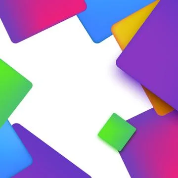 Vibrant geometric abstract background with simple shapes in hipster style Stock Illustration