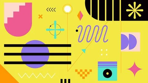 Vibrant Geometric Abstract Stock Illustration