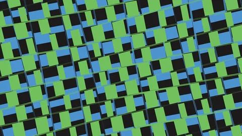 Vibrant geometric abstract pattern featuring neon lime green and bright blu.. Illustrazione stock
