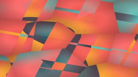 Vibrant Geometric Abstract Space with Bright Colors in Dynamic Artful Arran.. Vídeos de archivo 330121131