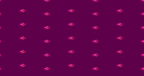 Vibrant Geometric Arrow Pattern on Deep Purple Background Stock Footage 309892782