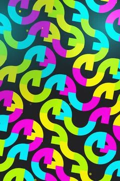 Vibrant Geometric Arrow Pattern Stock Photos