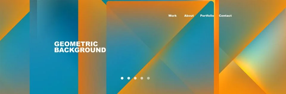 Vibrant geometric background with blueorange gradient in rectangular pattern Illustrazione stock