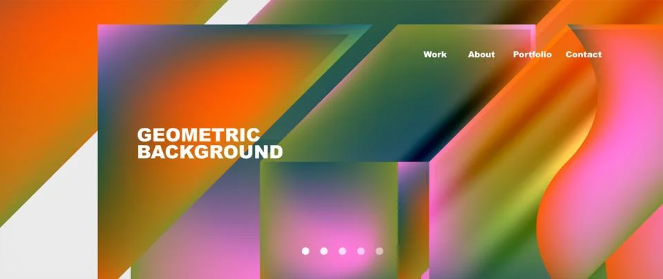 Vibrant geometric background with gradient colors in rectangles Stockillustratie