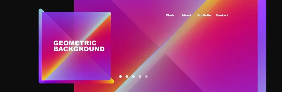 Vibrant geometric background with a skyblue rectangle in the center Stock Illustration