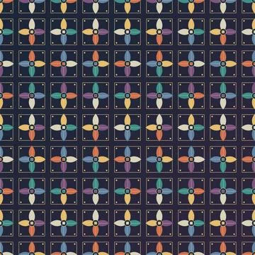 Vibrant geometric butterfly pattern seamless background for creative design.. Stockillustratie