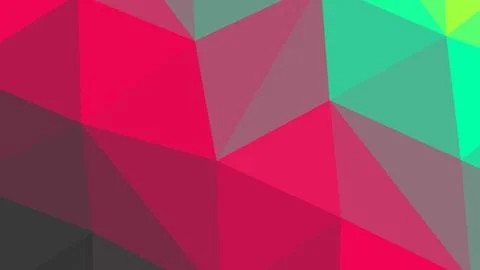 Vibrant geometric composition featuring overlapping triangles in red pink mag 库存插图