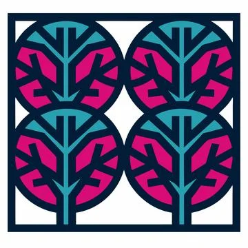 Vibrant Geometric Cube Pattern Vector Art Illustration for Packaging Design Illustrazione stock