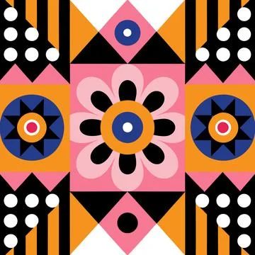 Vibrant Geometric Cube Pattern Vector Art Illustration for Packaging Design Illustrazione stock