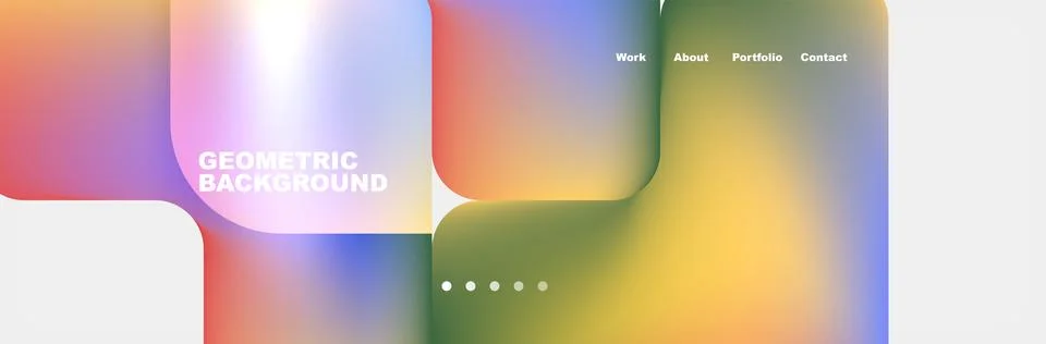 Vibrant geometric design with rainbow gradient on rectangle background 스톡 일러스트