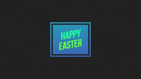 Vibrant geometric easter design Happy Easter in bold typography 库存影片 269007287