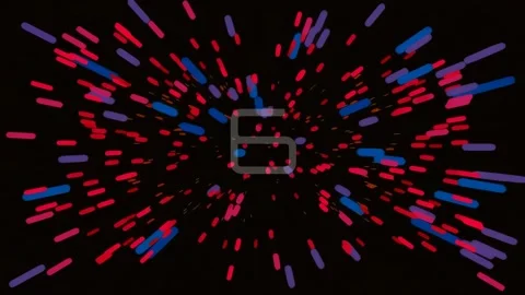 Vibrant geometric explosion: Abstract dynamic neon particle background effe.. Stock Footage 342207886