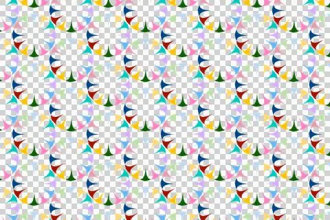 Vibrant Geometric Flower Petal Pattern Vector Illustration Stock Illustration
