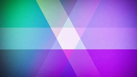 A vibrant geometric gradient featuring overlapping hues of green, blue, pur.. Stockillustratie