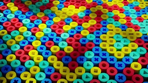Vibrant Geometric Grid – Abstract Animation Stock Footage 312034429