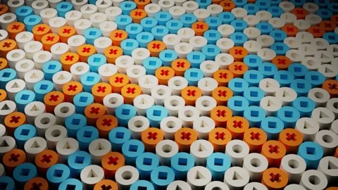 Vibrant Geometric Grid – Abstract Animation Stock Footage 312034956
