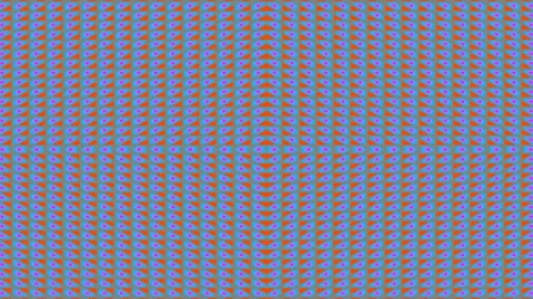 Vibrant geometric lattice texture: Repeating red and cyan rhombus abstract .. Stock Footage 336168673