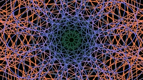 Vibrant geometric mandala abstract pattern background for modern design Stock Footage 341055459