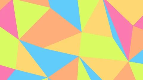 Vibrant geometric mosaic with overlapping triangles in bright colors across a Иллюстрация