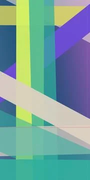 A vibrant geometric mosaic pattern in teal, purple, lime and blue, offering.. Stock Illustration