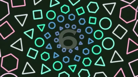 Vibrant Geometric Pattern Abstract Background Loop for Modern Design Stock Footage 342207892