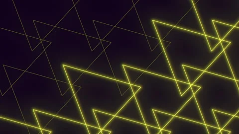 Vibrant geometric pattern with black and yellow triangle lines Stock Footage 289237622