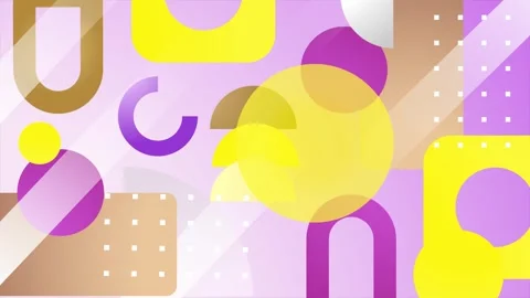 Vibrant geometric pattern blending dynamic shapes and bold colors seamless 4k Stock Footage 295907223