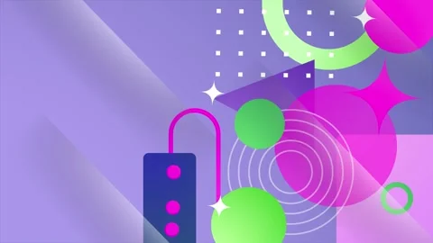 Vibrant geometric pattern blending dynamic shapes and bold colors Stock Footage 295907379