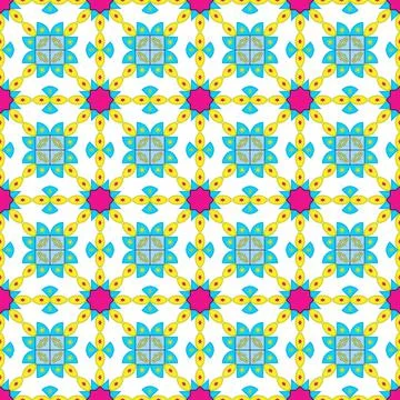 Vibrant geometric pattern with bold colors, perfect for backgrounds and textures Stock Photos