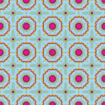 Vibrant geometric pattern with bold colors, perfect for backgrounds and textures Stock Photos