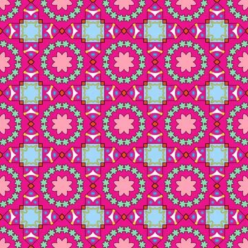 Vibrant geometric pattern with bold colors, perfect for backgrounds and textures Stock Photos