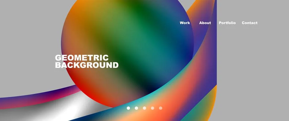 Vibrant geometric pattern with circle in electric blue and magenta hues Stock Illustration
