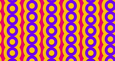 Vibrant Geometric Pattern with Circles and Vertical Stripes Stock Footage 309892710