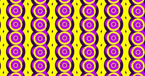 Vibrant Geometric Pattern with Circles and Vertical Stripes イラスト素材