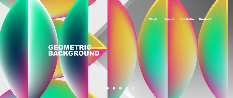 Vibrant geometric pattern with a colorful rainbow gradient Stock Illustration