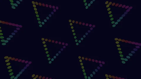 Vibrant geometric pattern of colorful triangles Stock Footage 279592961